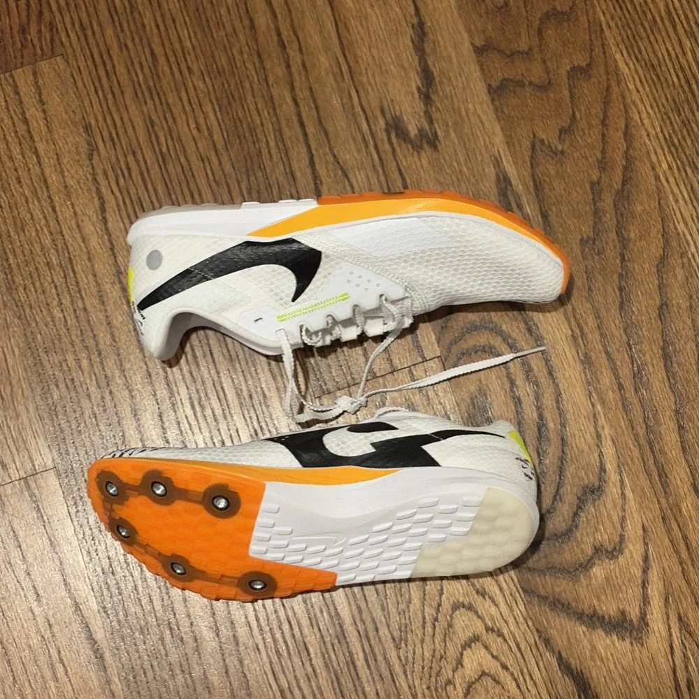 Nike Zoom Rival XC 6 White Orange Track Field Spikes Men's Size 8.5 DX7999-100